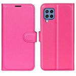 For Samsung Galaxy M22 Litchi Texture Horizontal Flip Protective Case with Holder & Card Slots & Wallet(Rose Red)