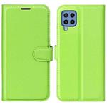 For Samsung Galaxy M22 Litchi Texture Horizontal Flip Protective Case with Holder & Card Slots & Wallet(Green)