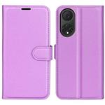 For Huawei nova 9 Litchi Texture Horizontal Flip Protective Case with Holder & Card Slots & Wallet(Purple)