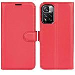 For Xiaomi Redmi Note 11 Pro / Note 11 Pro+ Litchi Texture Horizontal Flip Protective Case with Holder & Card Slots & Wallet(Red)