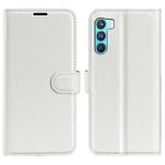 For OPPO K9 Pro Litchi Texture Horizontal Flip Protective Case with Holder & Card Slots & Wallet(White)