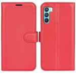 For OPPO K9 Pro Litchi Texture Horizontal Flip Protective Case with Holder & Card Slots & Wallet(Red)