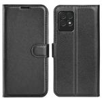 For OPPO Realme 8i Litchi Texture Horizontal Flip Protective Case with Holder & Card Slots & Wallet(Black)