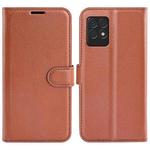 For OPPO Realme 8i Litchi Texture Horizontal Flip Protective Case with Holder & Card Slots & Wallet(Brown)