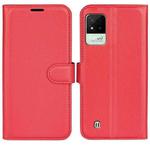 For OPPO Realme Narzo 50i Litchi Texture Horizontal Flip Protective Case with Holder & Card Slots & Wallet(Red)