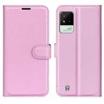 For OPPO Realme Narzo 50i Litchi Texture Horizontal Flip Protective Case with Holder & Card Slots & Wallet(Pink)