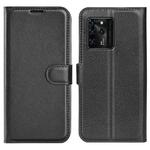 For ZTE Blade V30 Litchi Texture Horizontal Flip Phone Protective Case with Holder & Card Slots & Wallet(Black)