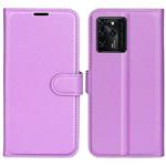 For ZTE Blade V30 Litchi Texture Horizontal Flip Phone Protective Case with Holder & Card Slots & Wallet(Purple)