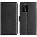 For ZTE Blade V30 Dual-side Magnetic Buckle Horizontal Flip Phone Leather Case with Holder & Card Slots & Wallet(Black)