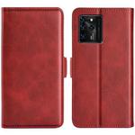 For ZTE Blade V30 Dual-side Magnetic Buckle Horizontal Flip Phone Leather Case with Holder & Card Slots & Wallet(Red)