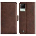For OPPO Realme Narzo 50i Dual-side Magnetic Buckle Horizontal Flip Leather Case with Holder & Card Slots & Wallet(Brown)