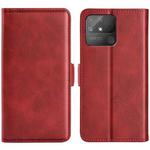 For OPPO Realme Narzo 50A Dual-side Magnetic Buckle Horizontal Flip Leather Case with Holder & Card Slots & Wallet(Red)