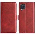 For Samsung Galaxy F22 Dual-side Magnetic Buckle Horizontal Flip Leather Case with Holder & Card Slots & Wallet(Red)