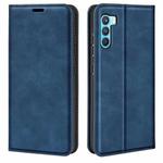 For OPPO K9 Pro Retro-skin Business Magnetic Suction Leather Case with Holder & Card Slots & Wallet(Dark Blue)