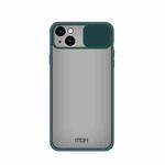 For iPhone 13 MOFI Translucent Frosted PC + TPU Phone Case(Green)