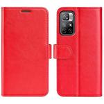 For Xiaomi Redmi Note 11 R64 Texture Single Horizontal Flip Protective Case with Holder & Card Slots & Wallet & Photo Frame(Red)