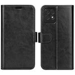 For OPPO Realme 8i R64 Texture Single Horizontal Flip Protective Case with Holder & Card Slots & Wallet & Photo Frame(Black)