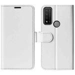 For TCL 20 R 5G R64 Texture Single Horizontal Flip Phone Protective Case with Holder & Card Slots & Wallet& Photo Frame(White)