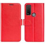 For TCL 20 R 5G R64 Texture Single Horizontal Flip Phone Protective Case with Holder & Card Slots & Wallet& Photo Frame(Red)