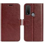 For TCL 20 R 5G R64 Texture Single Horizontal Flip Phone Protective Case with Holder & Card Slots & Wallet& Photo Frame(Brown)