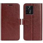 For ZTE Blade V30 R64 Texture Single Horizontal Flip Phone Protective Case with Holder & Card Slots & Wallet& Photo Frame(Brown)