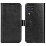 For Samsung Galaxy F22 R64 Texture Single Horizontal Flip Protective Case with Holder & Card Slots & Wallet& Photo Frame(Black)