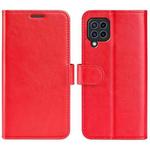 For Samsung Galaxy F22 R64 Texture Single Horizontal Flip Protective Case with Holder & Card Slots & Wallet& Photo Frame(Red)