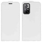 For Xiaomi Redmi Note 11 R64 Texture Single Vertical Flip Leather Protective Case with Card Slots & Photo Frame(White)