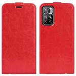 For Xiaomi Redmi Note 11 R64 Texture Single Vertical Flip Leather Protective Case with Card Slots & Photo Frame(Red)