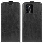 For ZTE Blade V30 R64 Texture Single Vertical Flip Leather Protective Case with Card Slots & Photo Frame(Black)