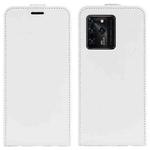 For ZTE Blade V30 R64 Texture Single Vertical Flip Leather Protective Case with Card Slots & Photo Frame(White)