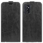For Samsung Galaxy M52 5G R64 Texture Single Vertical Flip Leather Protective Case with Card Slots & Photo Frame(Black)