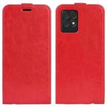 For OPPO Realme 8i R64 Texture Single Vertical Flip Leather Protective Case with Card Slots & Photo Frame(Red)