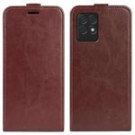 For OPPO Realme 8i R64 Texture Single Vertical Flip Leather Protective Case with Card Slots & Photo Frame(Brown)