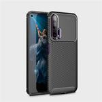 Beetle Series Carbon Fiber Texture Shockproof TPU Case for Huawei Honor 20 Pro(Black)