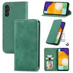 For Samsung Galaxy A13 5G Retro Skin Feel Magnetic Horizontal Flip Leather Case with Holder & Card Slots & Wallet & Photo Frame(Green)