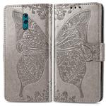 Butterfly Love Flowers Embossing Horizontal Flip Leather Case for OPPO Reno, with Holder & Card Slots & Wallet & Lanyard(Gray)
