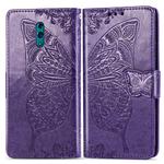 Butterfly Love Flowers Embossing Horizontal Flip Leather Case for OPPO Reno, with Holder & Card Slots & Wallet & Lanyard(Dark Purple)