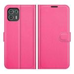 For Motorola Edge 20 lite 5G Litchi Texture Horizontal Flip Phone Protective Case with Holder & Card Slots & Wallet(Rose Red)