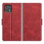 For Motorola Edge 20 lite 5G Dual-side Magnetic Buckle Horizontal Flip Phone Leather Case with Holder & Card Slots & Wallet(Red)