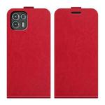 For Motorola Edge 20 lite R64 Texture Single Vertical Flip Leather Phone Protective Case with Card Slots & Photo Frame(Red)