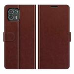 For Motorola Edge 20 lite R64 Texture Single Horizontal Flip Phone Protective Case with Holder & Card Slots & Wallet& Photo Frame(Brown)