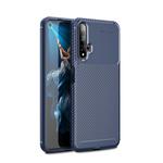 Beetle Series Carbon Fiber Texture Shockproof TPU Case for Huawei Honor 20(Blue)