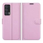For Motorola Edge 2021 Litchi Texture Horizontal Flip Phone Protective Case with Holder & Card Slots & Wallet(Pink)