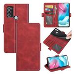 For Motorola Moto G60S Dual-side Magnetic Buckle Horizontal Flip Leather Case with Holder & Card Slots & Wallet(Red)