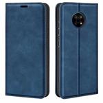 For Nokia G50 Retro-skin Business Magnetic Suction Phone Leather Case with Holder & Card Slots & Wallet(Dark Blue)