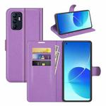 Litchi Texture Leather Phone Case For OPPO Reno6 4G (Purple)