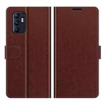 For OPPO Reno6 4G R64 Texture Horizontal Flip Protective Case with Holder & Card Slots & Wallet& Photo Frame(Brown)