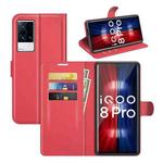 Litchi Texture Leather Phone Case For vivo iQOO 8 Pro (Red)