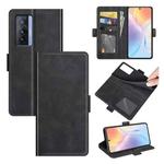 For vivo X70 Dual-side Magnetic Buckle Flip Leather Phone Case(Black)